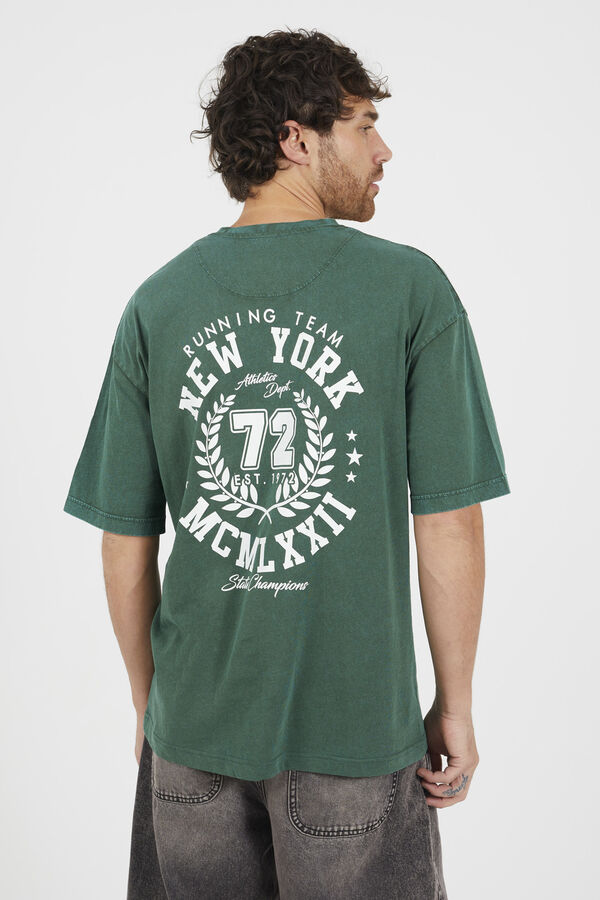 Brave Soul T-shirt de manga curta estampada verde