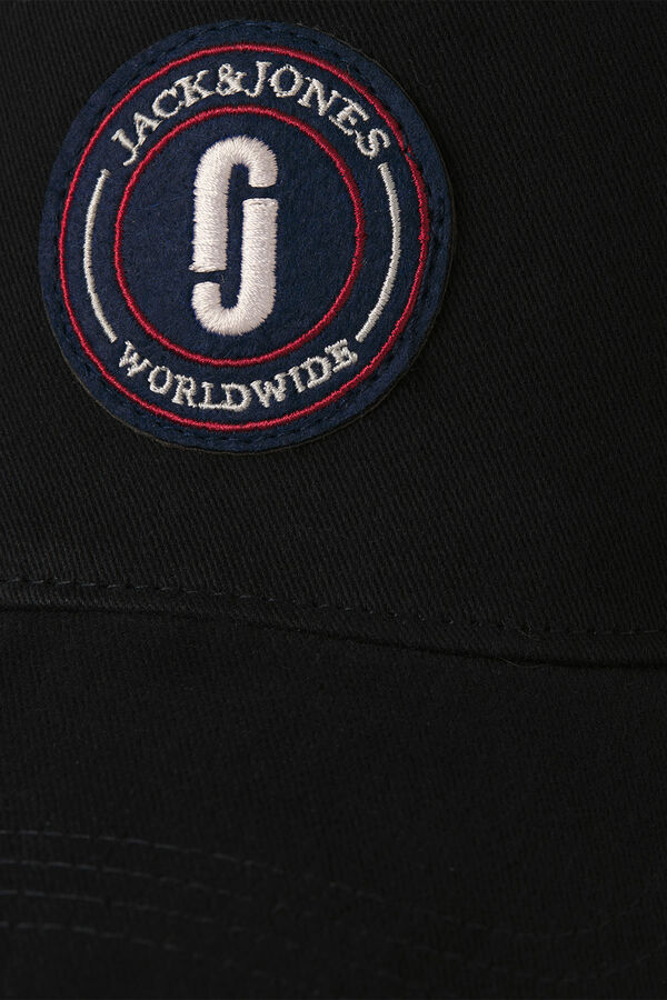 Jack & Jones Bon&eacute; b&aacute;sico com distintivo preto