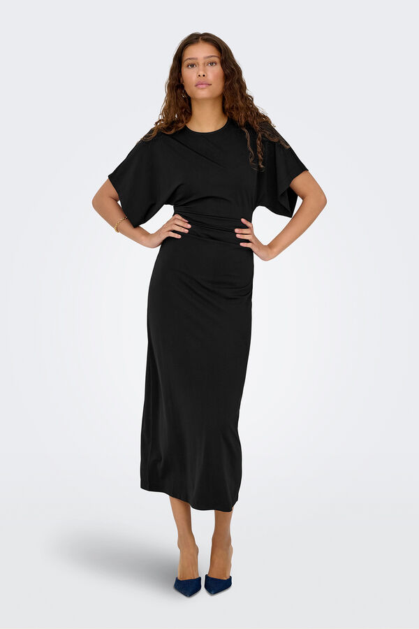 JDY Vestido longo ajustado preto