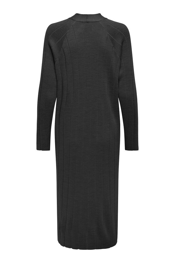 Only Cardig&atilde; longo cinzento