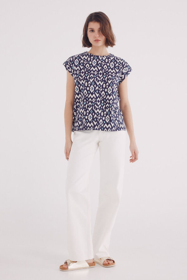 Springfield Camiseta estampado animal azul