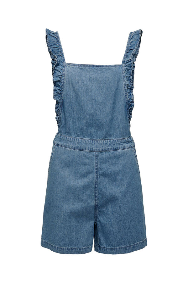 Only Macacão curto tencel azul