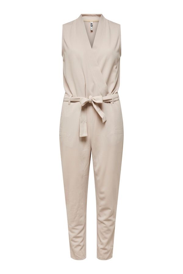 JDY Macac&atilde;o longo com al&ccedil;as largas bege