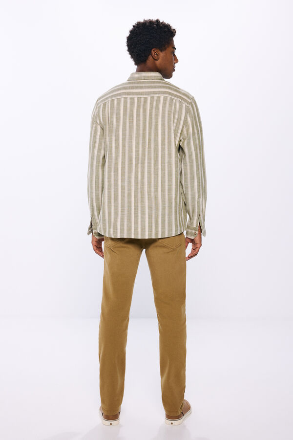 Springfield Pantal&oacute;n color slim fit nude