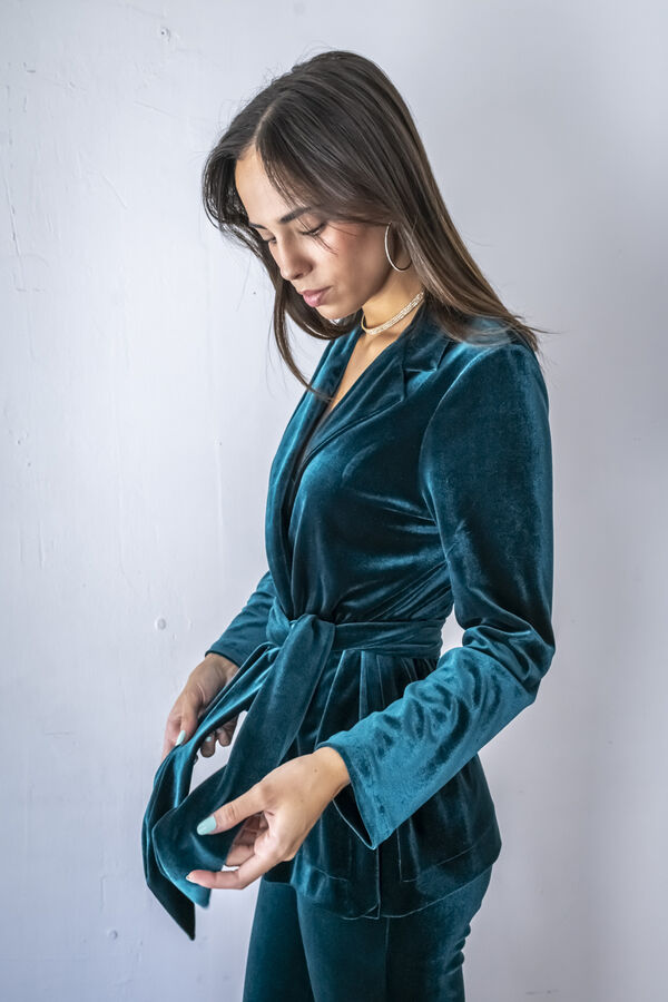 Cul Sac Blazer fluida turquesa