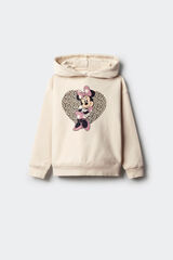 Springfield Kids Sudadera con cpaucha Minnie leopardo ni&ntilde;a blanco