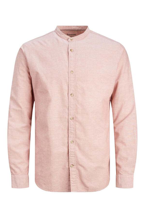 Jack & Jones Camisa lino manga larga gris