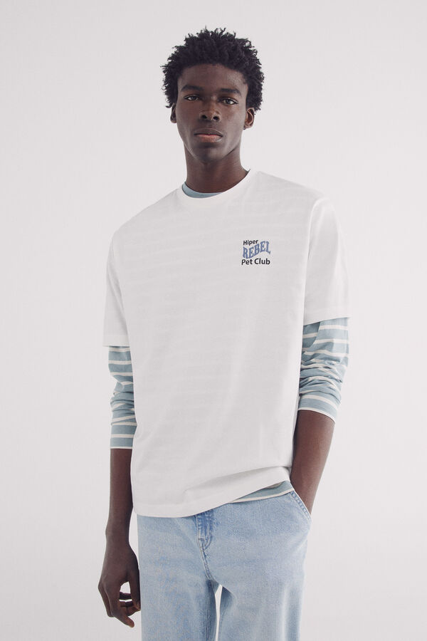 Springfield Camiseta Pet club marfil