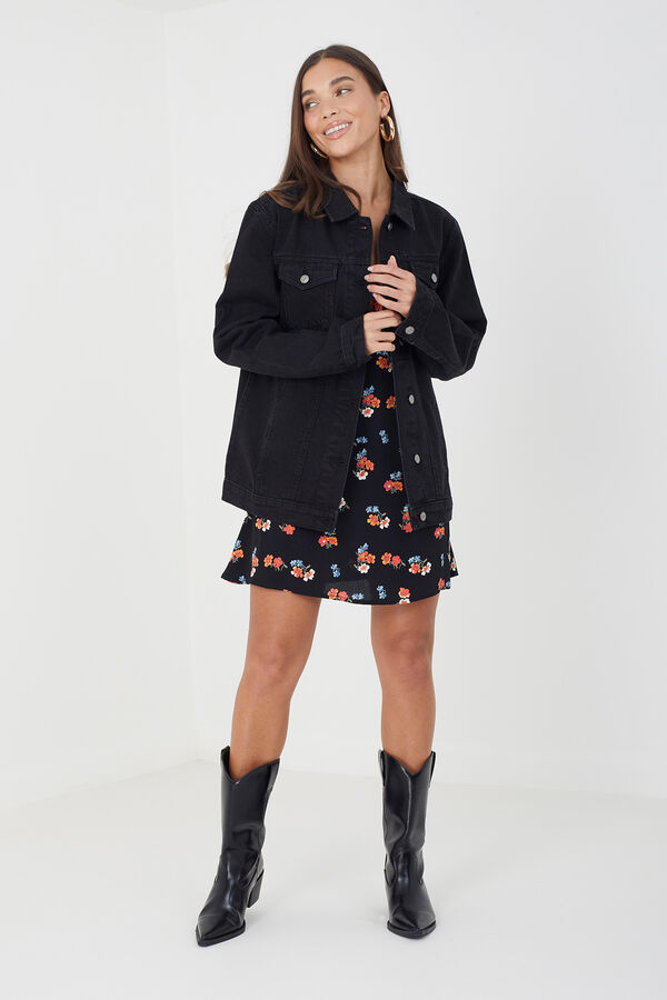 Brave Soul Cazadora vaquera oversize negro