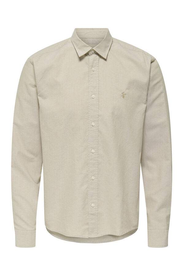 Only & Sons Camisa manga larga gris