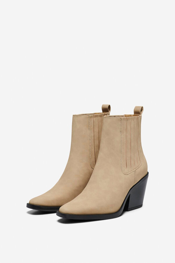 Only Botines bajos tipo cowboy nude