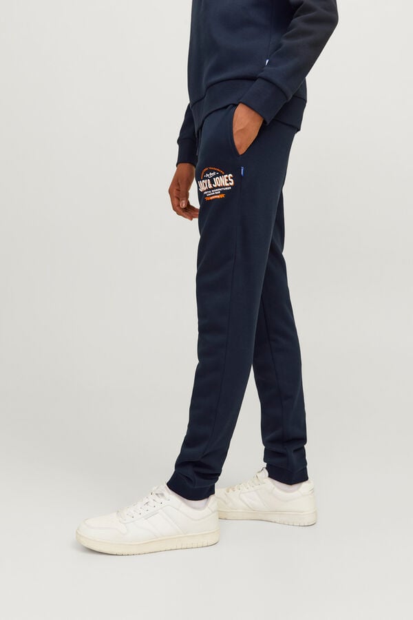 Jack & Jones Junior jogger de algod&oacute;n slim fit azul