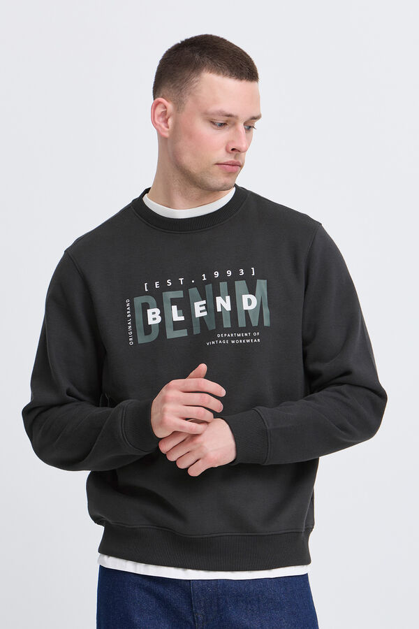 Blend Sweatshirt gola redonda preto