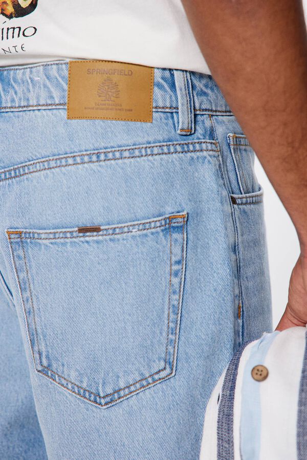 Springfield Bermuda vaquera baggy fit azul