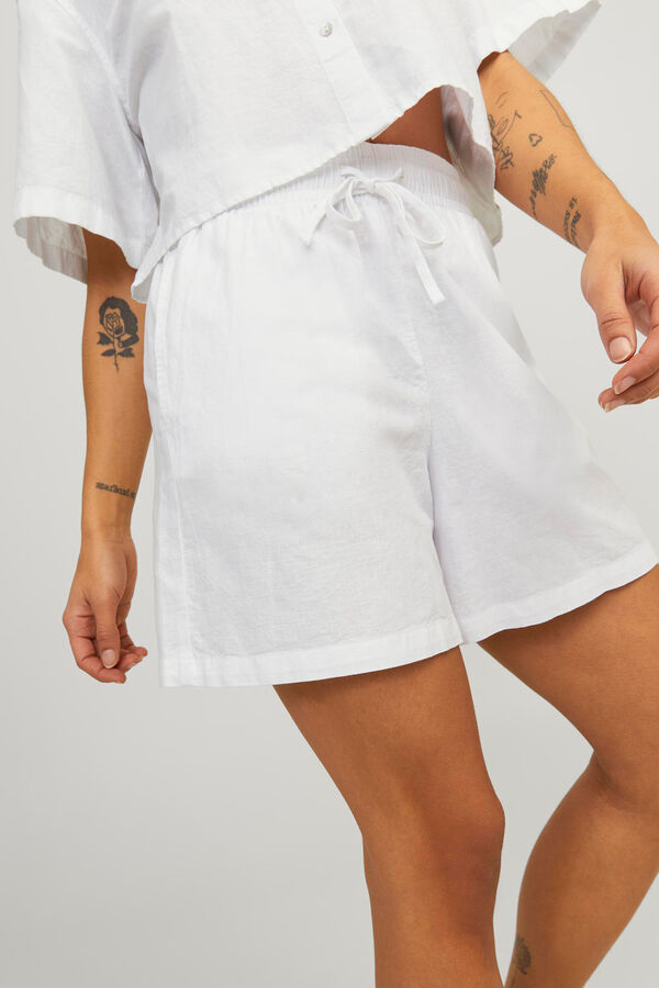 Jack & Jones Cal&ccedil;&otilde;es de linho  branco