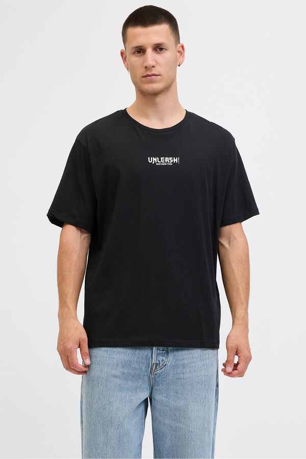 Jack & Jones Camiseta back print negro