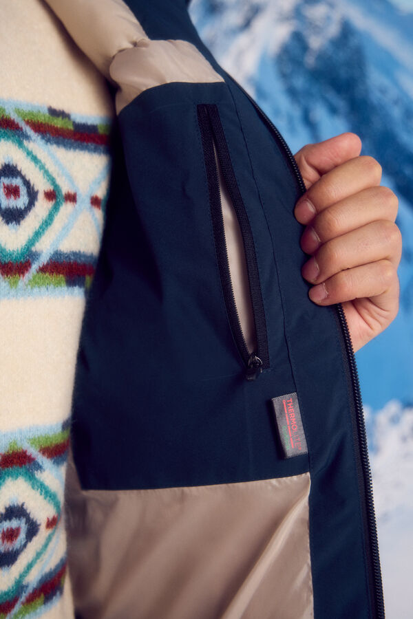 Springfield Casaco acolchoado t&eacute;rmico azul