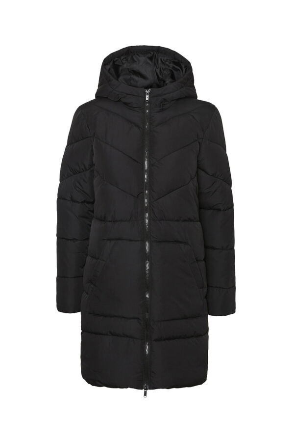 Noisy May abrigo acolchado capucha negro