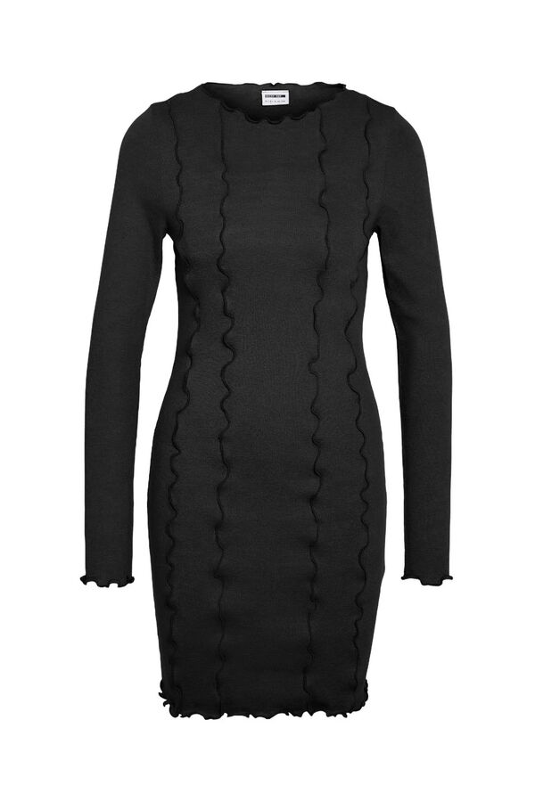 Noisy May costuras de vestido curto preto