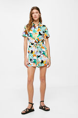 Springfield Macac&atilde;o Curto Camiseiro Estampado preto