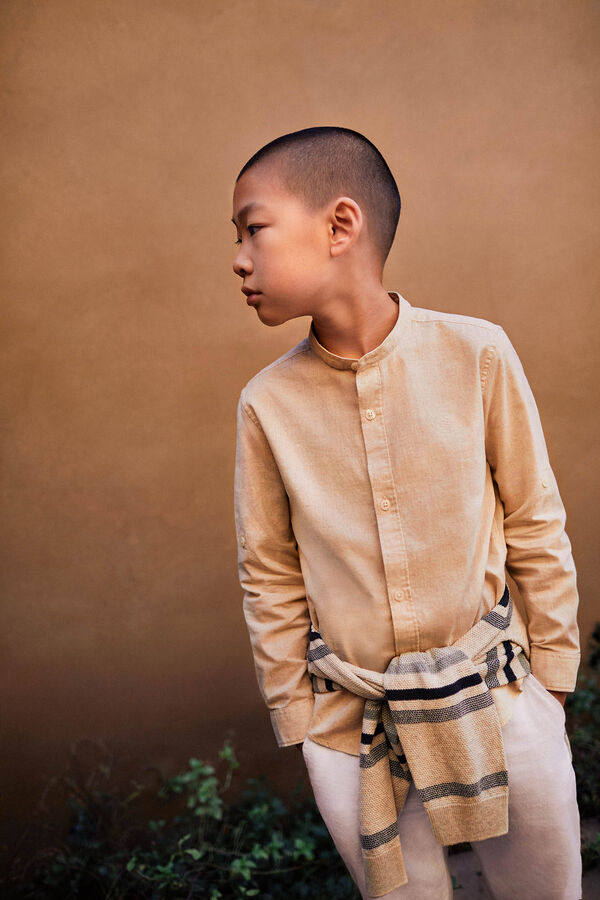 Springfield Kids Camisa lino ni&ntilde;o beige