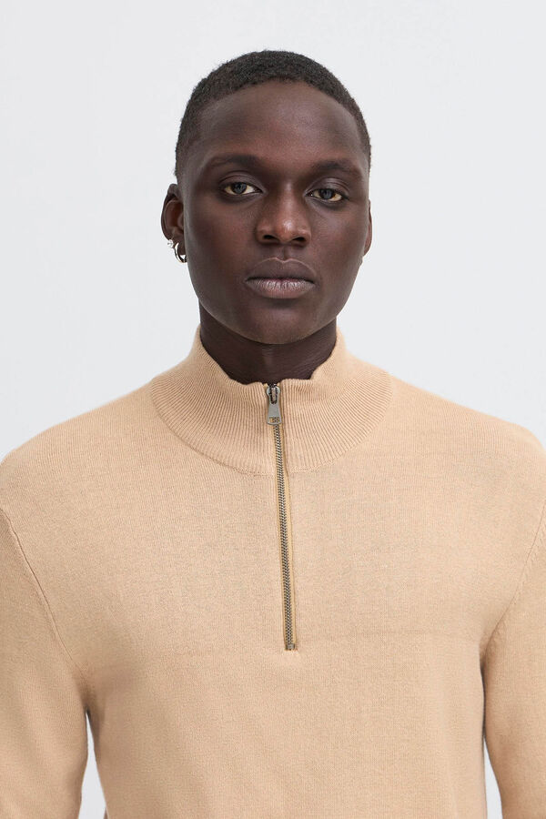 Blend Camisola de gola alta bege