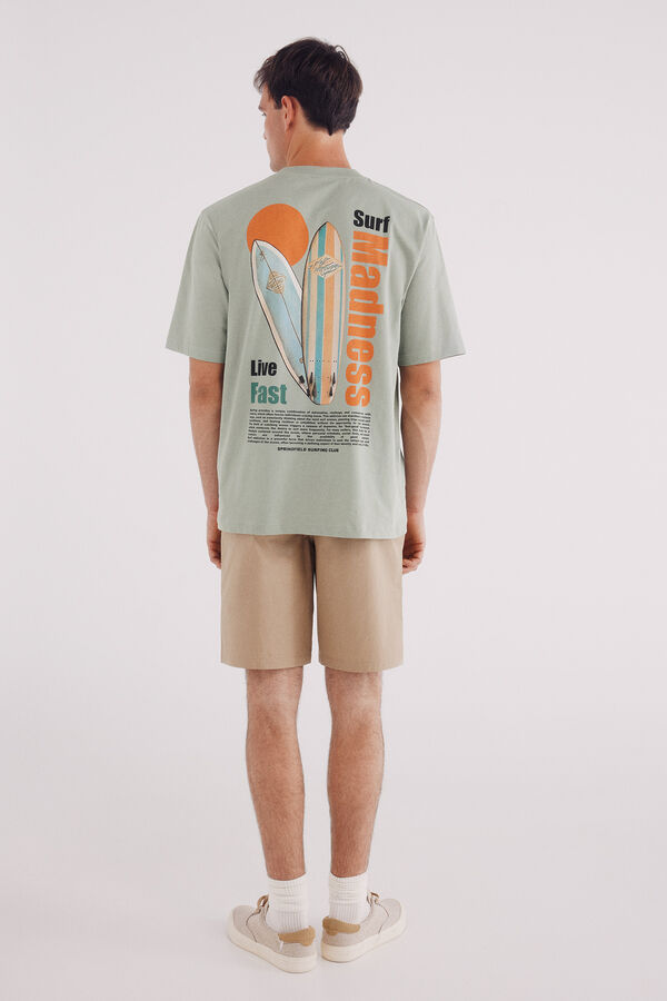 Springfield Bermuda popel&iacute;n comfort fit beige