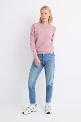 Springfield Jersey pointelle delantero morado/lila