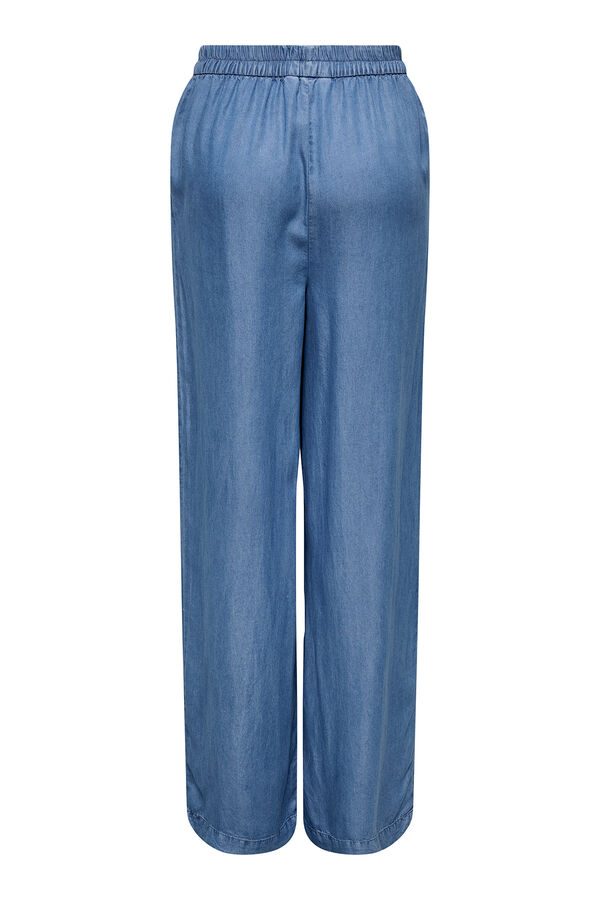 Only Calças de perna larga azul