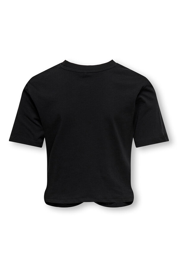 Only Girls Blusa de manga curta com n&oacute; preto