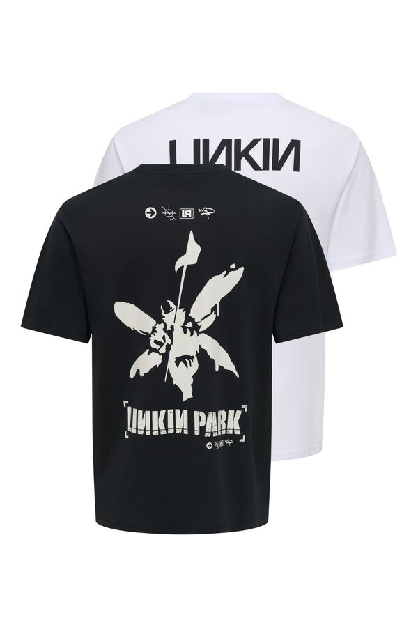 Only & Sons Pack 2 camisetas Linkin Park blanco