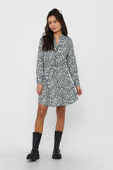 Only Vestido corto de corte t&uacute;nica negro