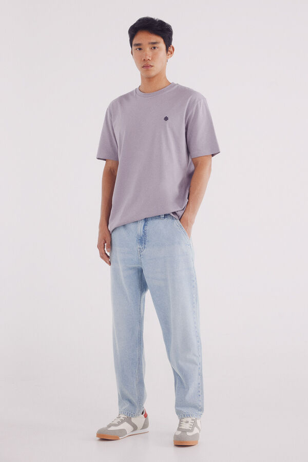 Springfield Camiseta básica com gola redonda rosa