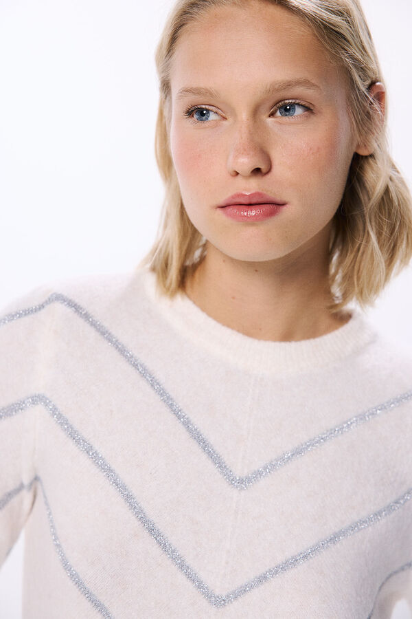 Springfield Jersey chevron lurex blanco