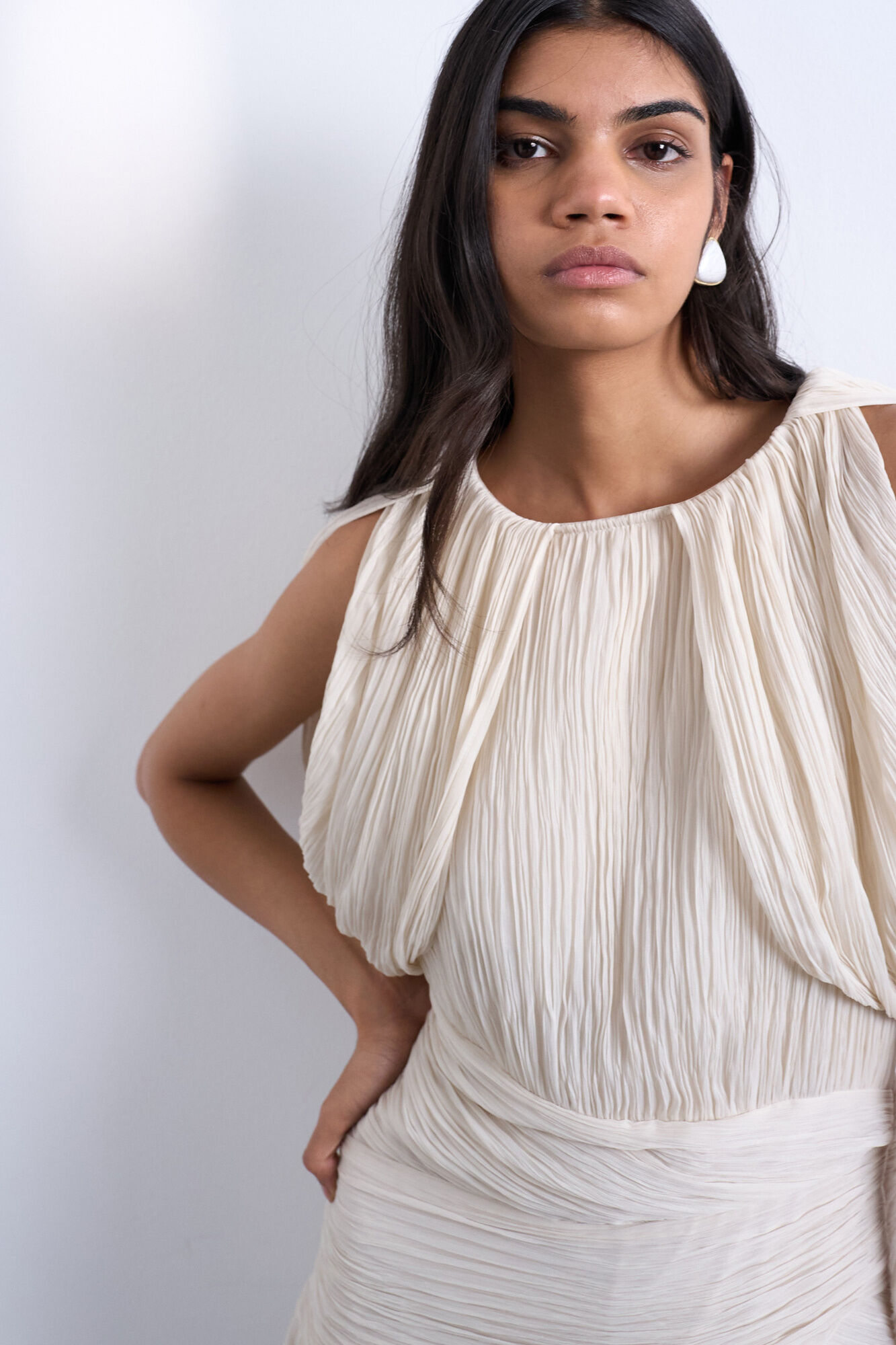 Topshop Vestido curto com detalhe franzido