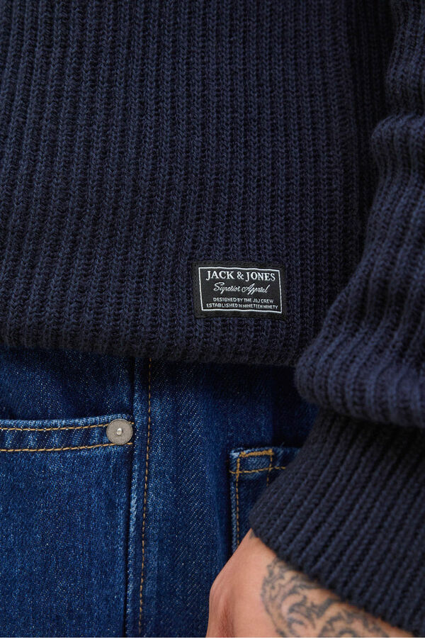 Jack & Jones PLUS Jersey cuello alto azul