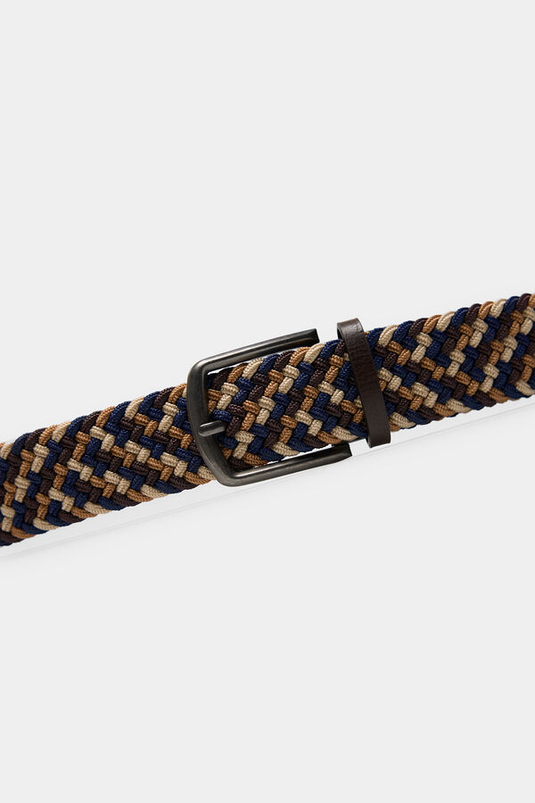 Springfield Cintur&oacute;n trenzado b&aacute;sico azul