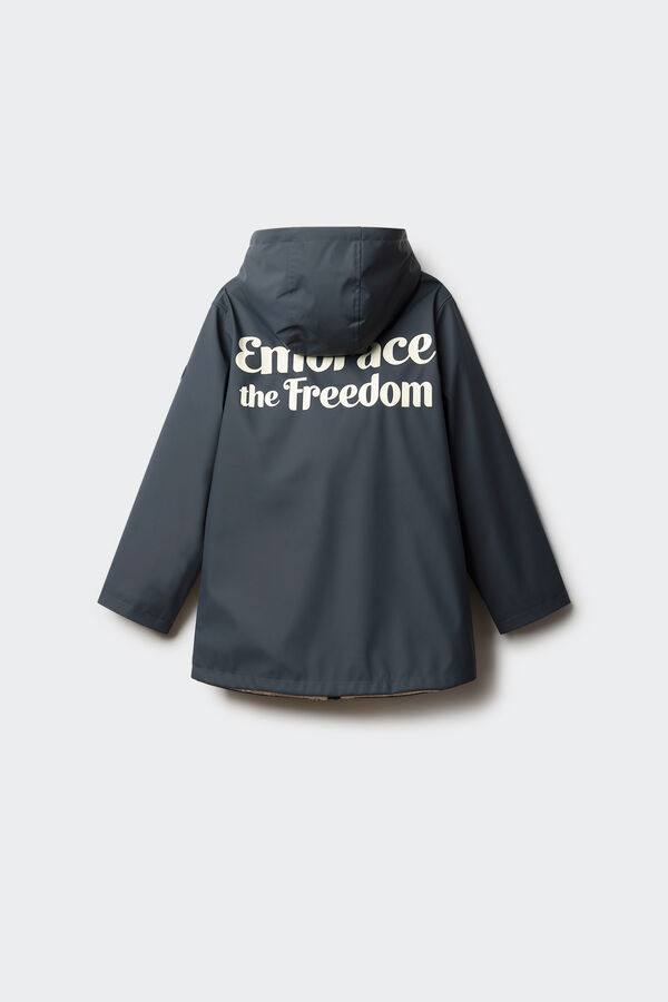 Springfield Kids Parka azul marino frase ni&ntilde;o azul