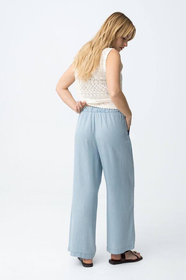 Tiffosi Cal&ccedil;as wide leg azul