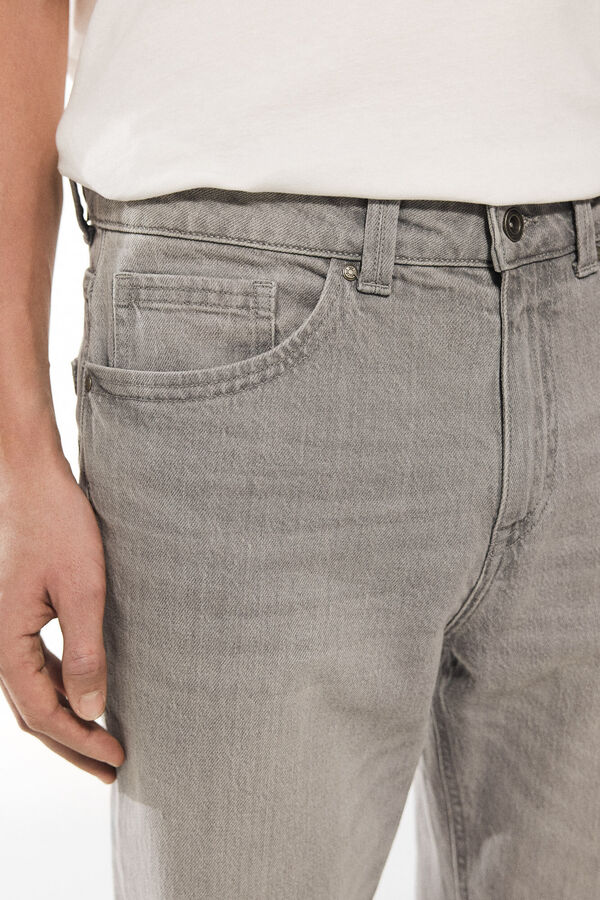Springfield Jeans regular cinzentas, lavagem m&eacute;dia cinzento