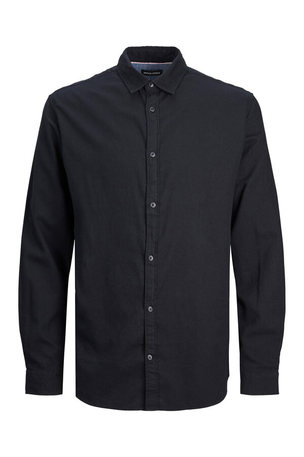 Jack & Jones PLUS Camisa de sarja xadrez loose fit PLUS preto