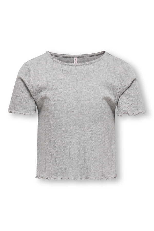 Only Girls Camiseta cropped ni&ntilde;a gris