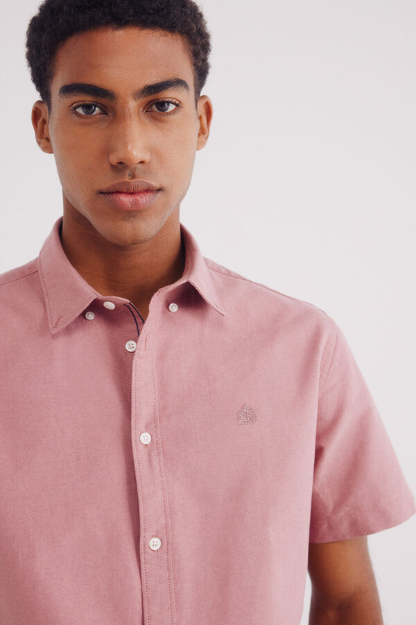 Springfield Camisa manga curta pinpoint rosa