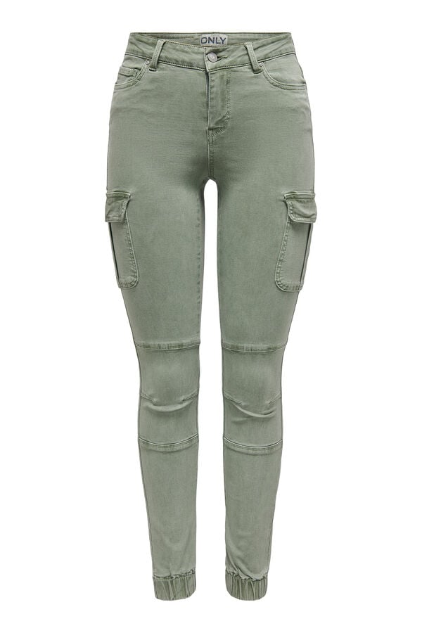 Only Cal&ccedil;as cargo slim fit verde
