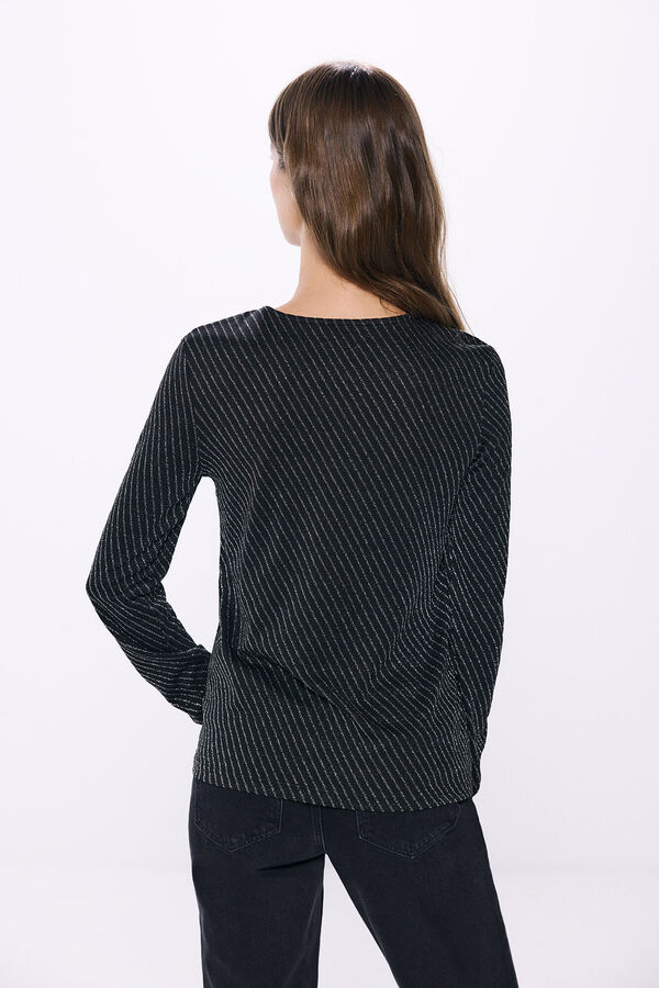 Springfield Camiseta lurex negro