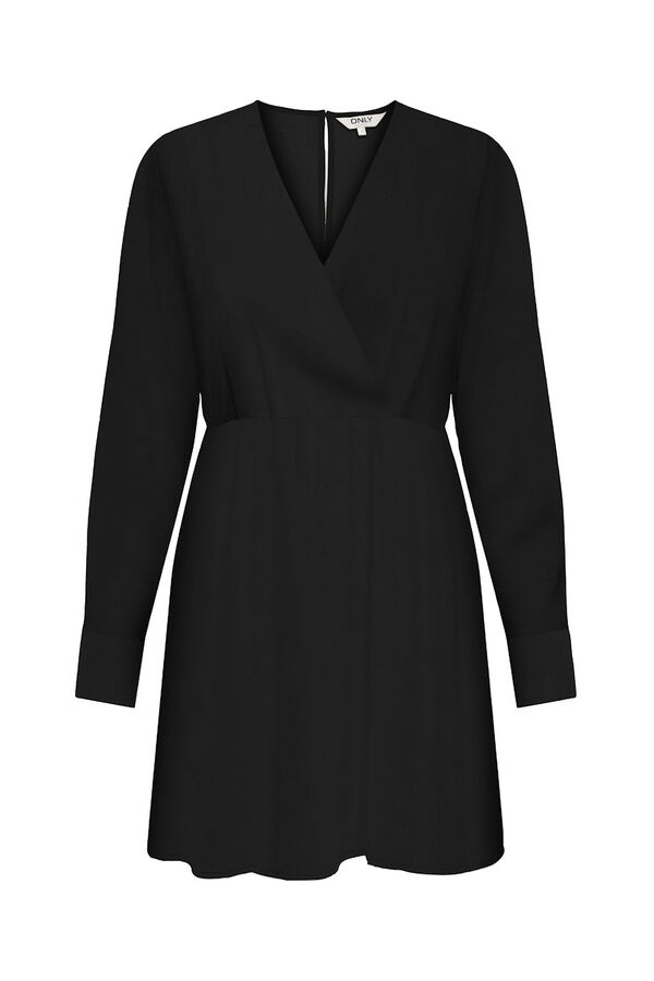 Only Vestido corto satinado negro