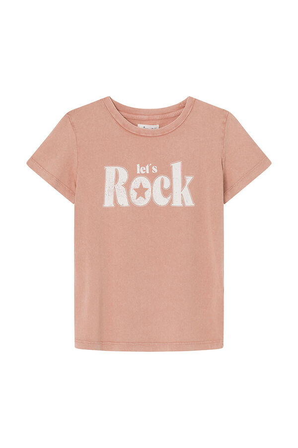 Springfield Camiseta estampada em algodão rosa