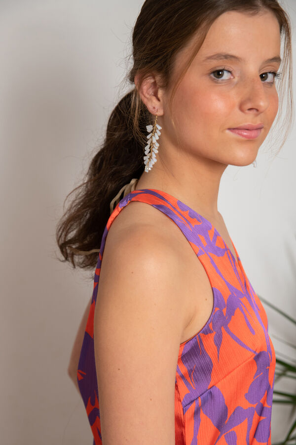 Cul Sac Vestido Marrakech Flores castanho