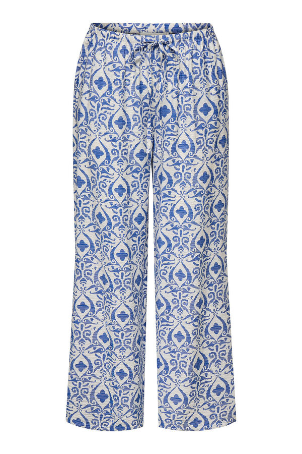 JDY Cal&ccedil;as compridas e estampado bege