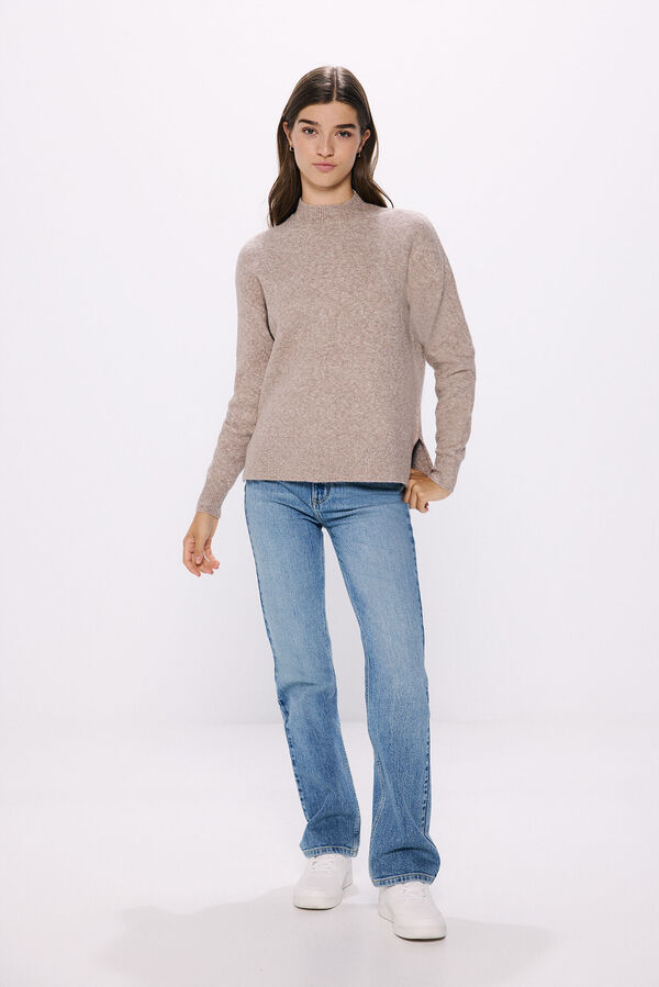 Springfield Jersey cuello perkins melange tostado